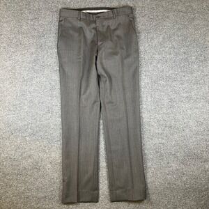 Emporio Armani Pants Mens 32x32 Gray Wool Dress Herringbone Made in Italy
